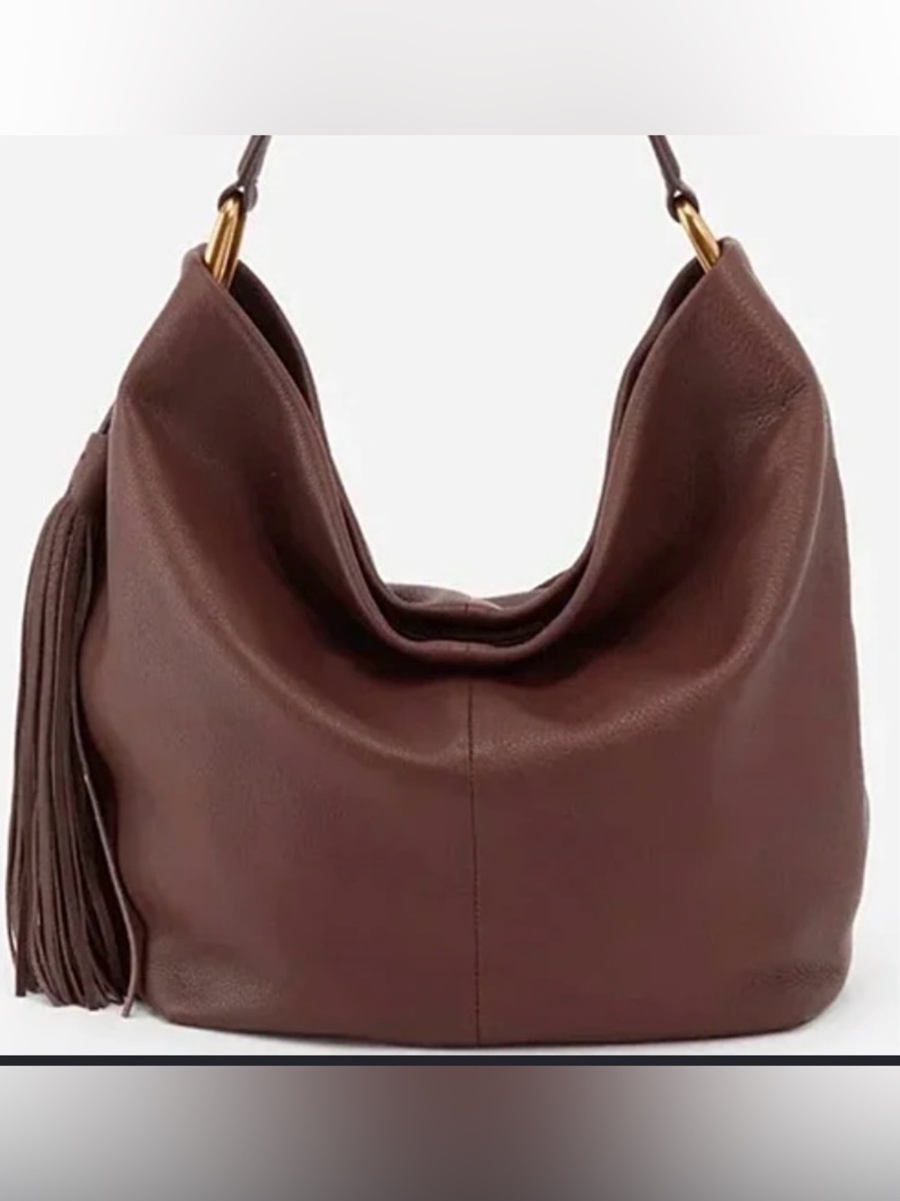 NWT HOBO Brown Leather Hobo Bag with Tassel